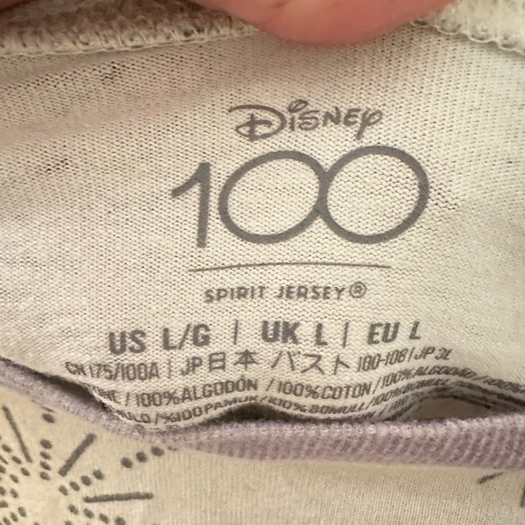 DISNEYLAND 100 Year L Pastel Silver firework long sleeve woman cotton tunic - Picture 8 of 14